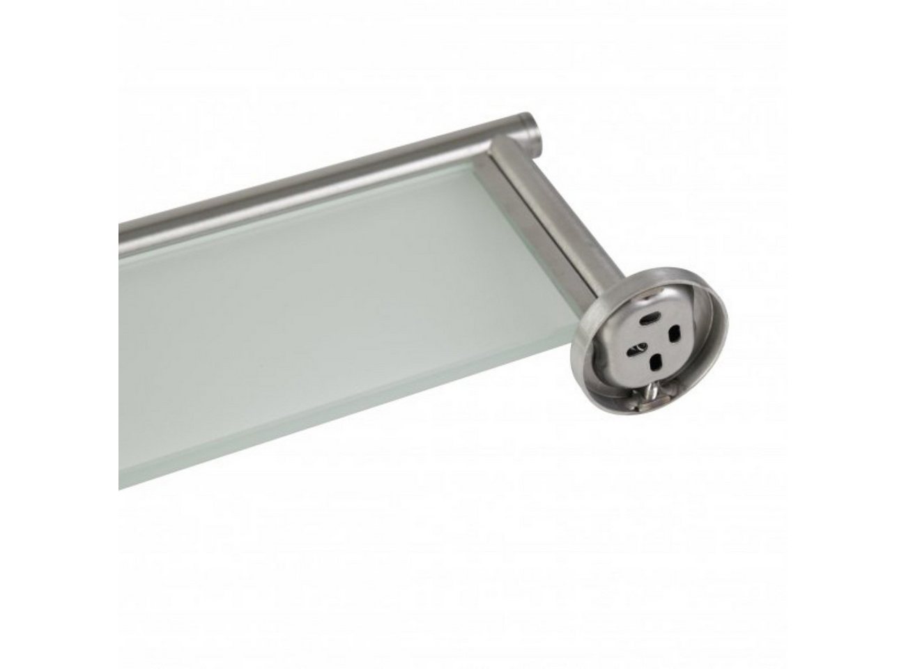 axentia Wandregal Neapel, aus Edelstahl & Glas, 1-tlg., Wandregal für Bad & Gäste WC – Bild 2 von 2