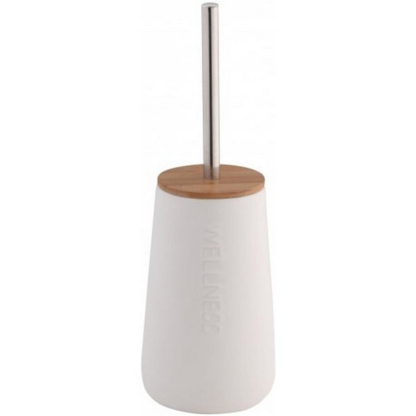 axentia WC-Garnitur Bonja Wellness, (1-tlg), mit Edelstahlgriff & Bambusdeckel - ø11,5 x 35 cm
