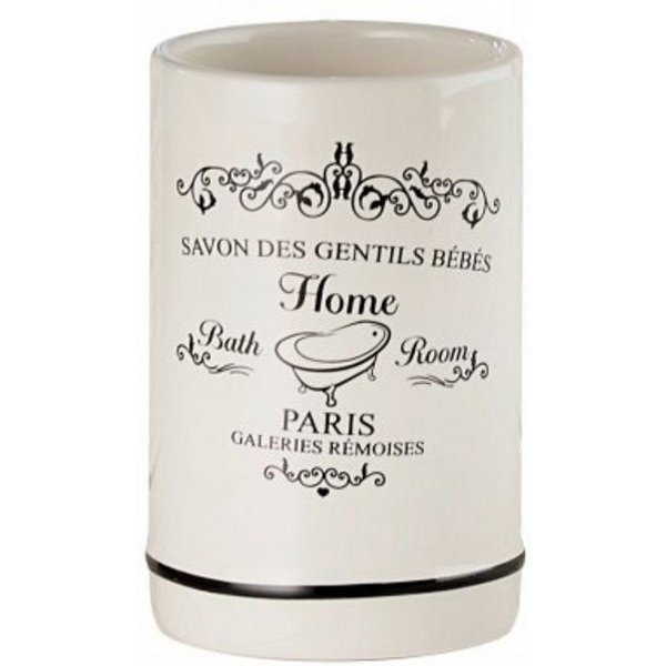 axentia Zahnputzbecher Paris, (1-St), aus Steingut, Badaccessiore