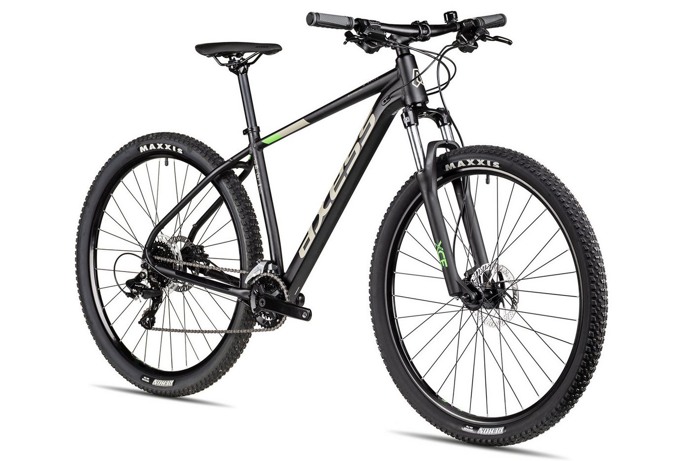 Axess Mountainbike BRASH, 16 Gang Shimano RD-TX800- 8 Schaltwerk, Kettenschaltung, MTB-Hardtail Herrenfahrrad 29 Zoll schwarz/grau – Bild 3 von 5
