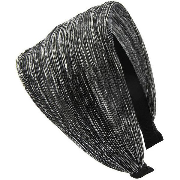axy Haarreif Breiter Haarreif mit auffallenden Glitzerfäden in Tuchoptik, Damen Breiter Haarreif mit Glitzerfäden Haarband Haarreifen