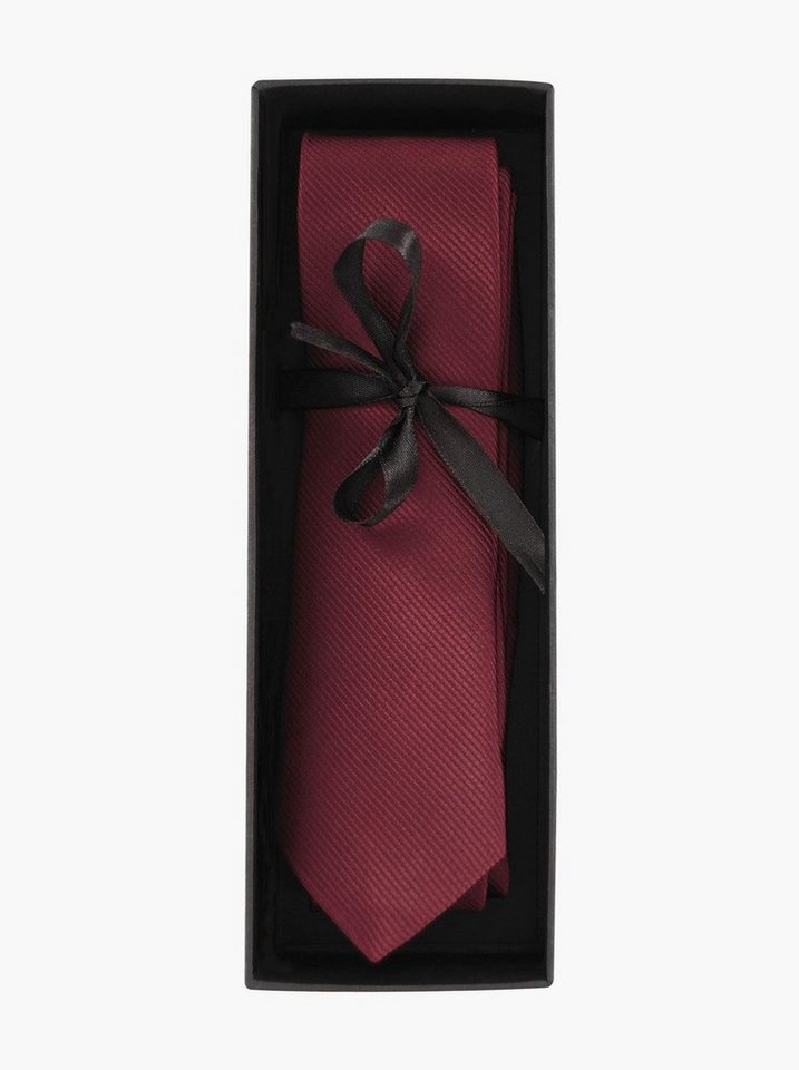 axy Krawatte Herren Krawatte 5.0 cm breit einfarbig perfektes Geschenk Seidenkrawatte, mit Geschenkbox – Bild 2 von 5