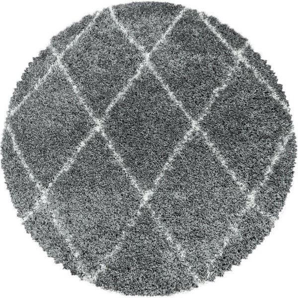 Ayyildiz Teppiche Hochflor-Teppich ALVOR 3401, rund, Höhe: 50 mm, Shaggy, Langflor, pflegeleicht, Wohnzimmer