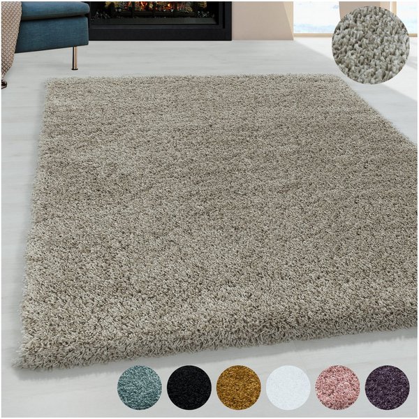 Ayyildiz Teppiche Hochflor-Teppich SYDNEY 3000, rechteckig, Höhe: 30 mm, Shaggy, Langflor, uni, auch in rund, Wohnzimmer