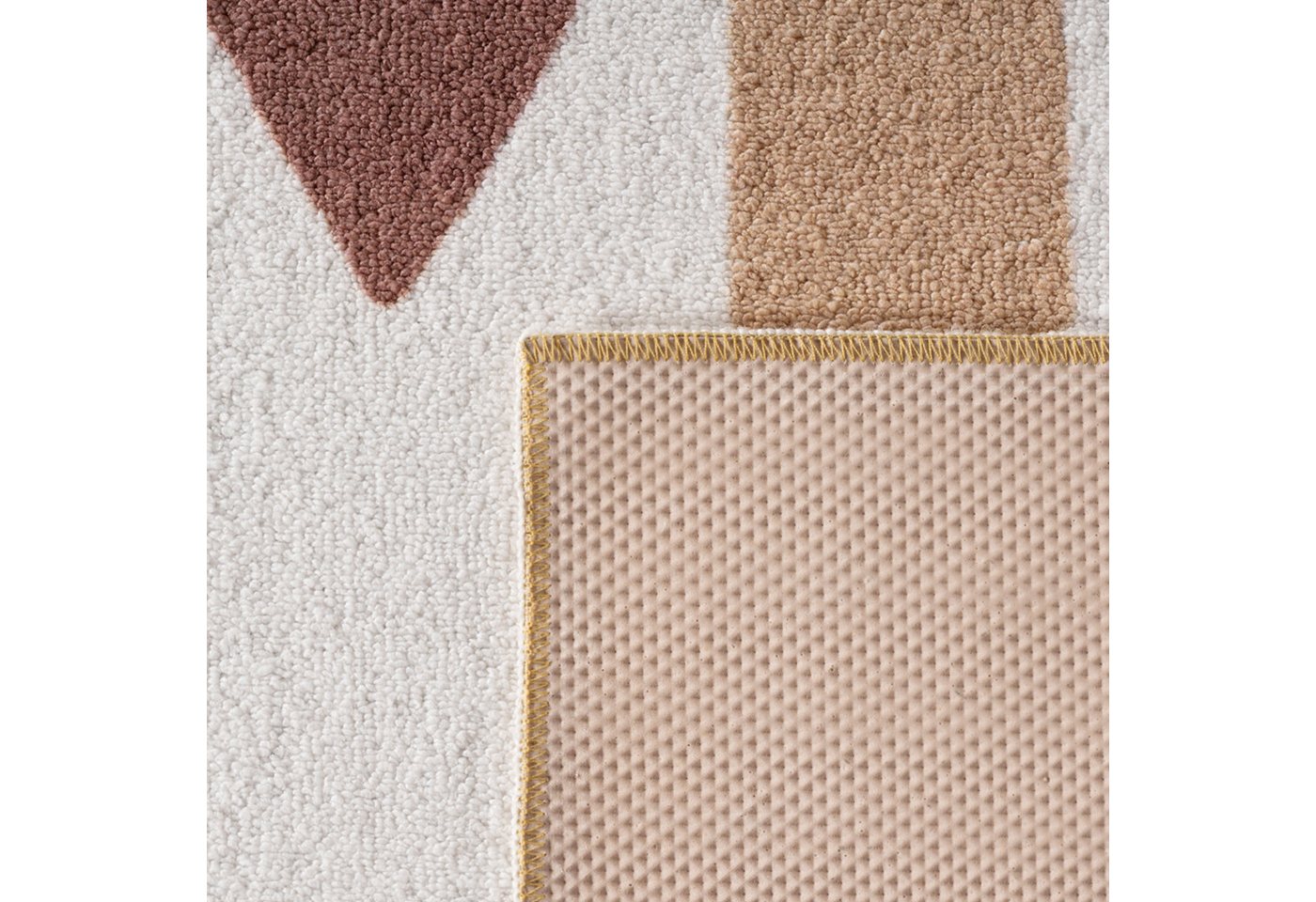 Ayyildiz Teppiche Kinderteppich COCO 1132, auch in rund erhältlich, rund, Höhe: 8 mm, Waschbar bei 30 °C, rutschhemmend, OEKO-TEX® zertifiziert, Regenbogen – Bild 4 von 4
