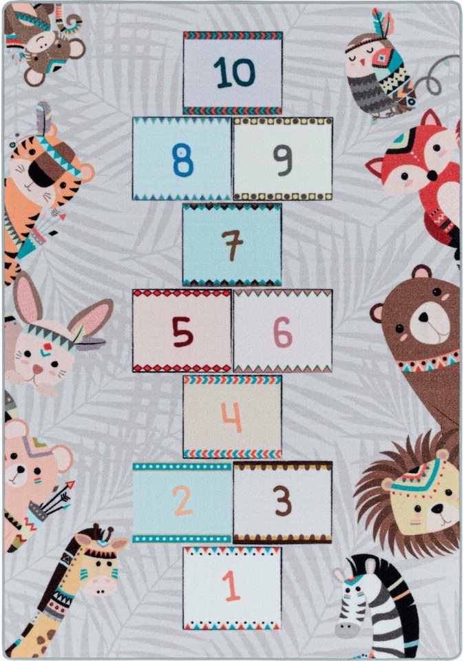 Ayyildiz Teppiche Kinderteppich PLAY 2903, rechteckig, Höhe: 6 mm, robuster Kurzflor, Spiel Teppich, Kinderzimmer – Bild 3 von 5