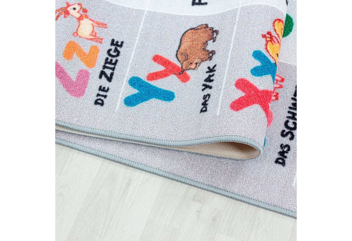Ayyildiz Teppiche Kinderteppich PLAY 2904, rechteckig, Höhe: 6 mm, robuster Kurzflor, bunter Spiel Lern Teppich, Kinderzimmer – Bild 5 von 5