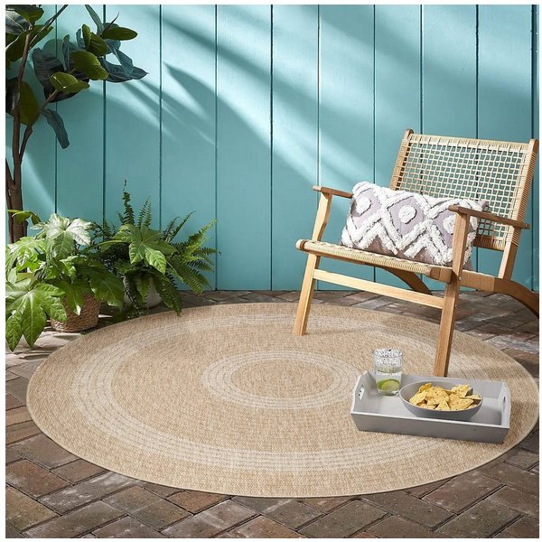 Ayyildiz Teppiche Outdoorteppich COMILLA 0886, rund, Höhe: 8 mm, Pflegeleicht / Strapazierfähig / In- und Outdoor geeignet