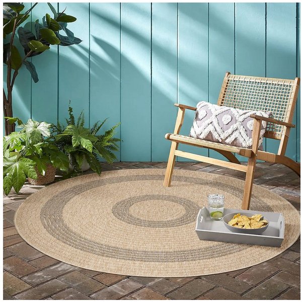 Ayyildiz Teppiche Outdoorteppich COMILLA 0886, rund, Höhe: 8 mm, Pflegeleicht / Strapazierfähig / In- und Outdoor geeignet