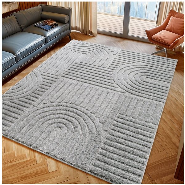 Ayyildiz Teppiche Teppich ART 1121, auch als Läufer und in Rund erhältlich, rechteckig, Höhe: 20 mm, Boho Design, 3D Optik, Struktur Hoch Tief, skandinavisch, W