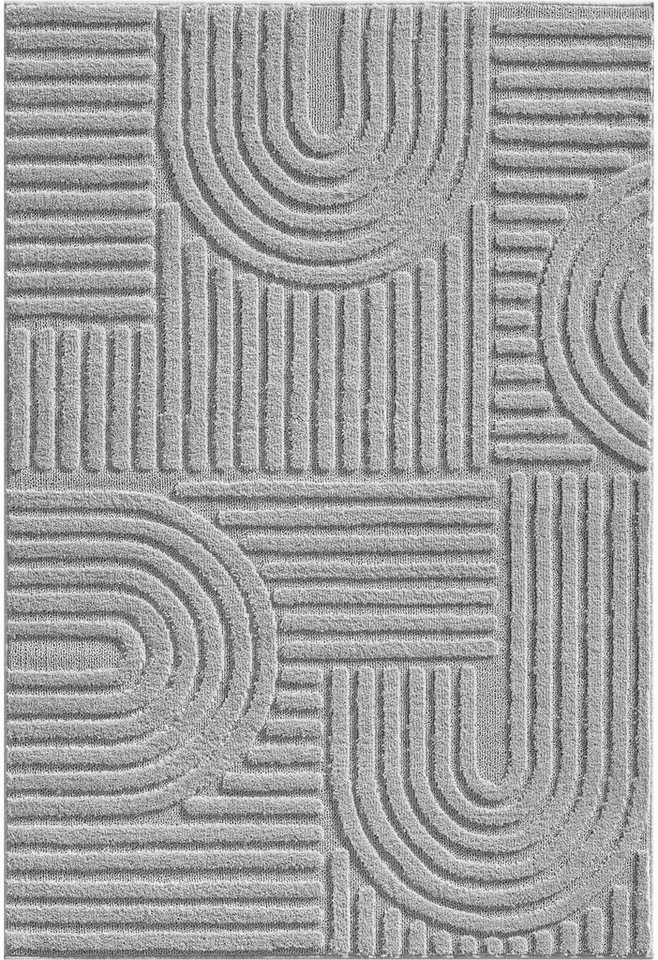 Ayyildiz Teppiche Teppich ART 1121, auch als Läufer und in Rund erhältlich, rechteckig, Höhe: 20 mm, Boho Design, 3D Optik, Struktur Hoch Tief, skandinavisch, W – Bild 2 von 5