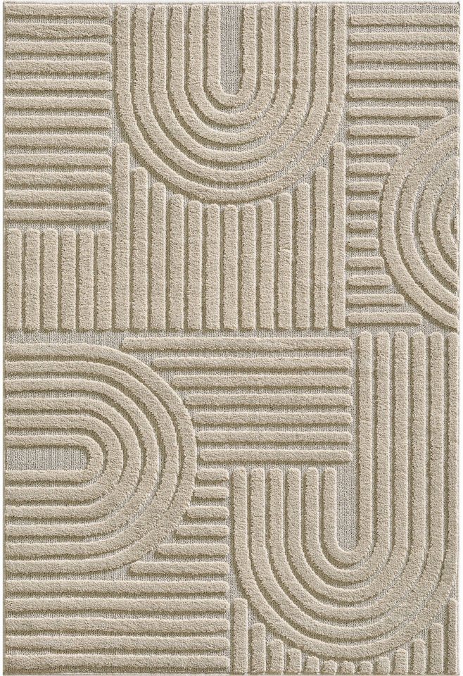 Ayyildiz Teppiche Teppich ART 1121, auch als Läufer und in Rund erhältlich, rechteckig, Höhe: 20 mm, Boho Design, 3D Optik, Struktur Hoch Tief, skandinavisch, W – Bild 2 von 5