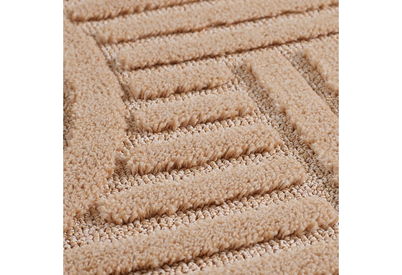 Ayyildiz Teppiche Teppich ART 1121, auch als Läufer und in Rund erhältlich, rund, Höhe: 20 mm, Boho Design, 3D Optik, Struktur Hoch Tief, skandinavisch, Wohnzim – Bild 4 von 4