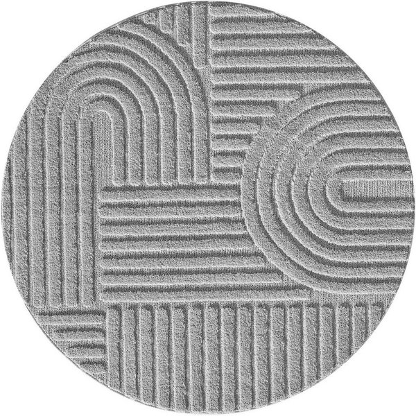 Ayyildiz Teppiche Teppich ART 1121, auch als Läufer und in Rund erhältlich, rund, Höhe: 20 mm, Boho Design, 3D Optik, Struktur Hoch Tief, skandinavisch, Wohnzim