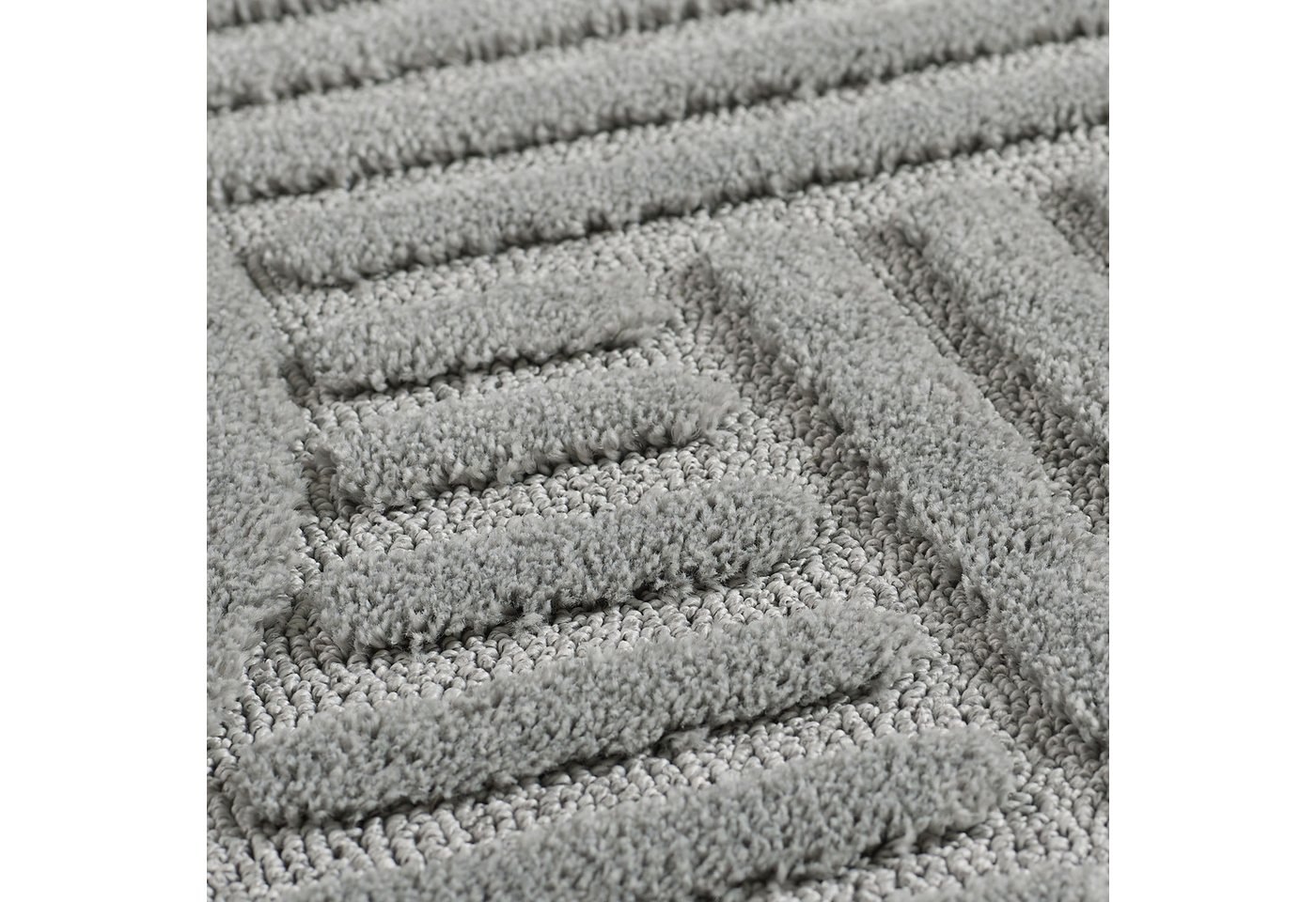 Ayyildiz Teppiche Teppich ART 1121, auch als Läufer und in Rund erhältlich, rund, Höhe: 20 mm, Boho Design, 3D Optik, Struktur Hoch Tief, skandinavisch, Wohnzim – Bild 4 von 4
