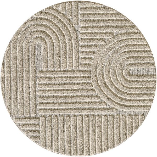 Ayyildiz Teppiche Teppich ART 1121, auch als Läufer und in Rund erhältlich, rund, Höhe: 20 mm, Boho Design, 3D Optik, Struktur Hoch Tief, skandinavisch, Wohnzim
