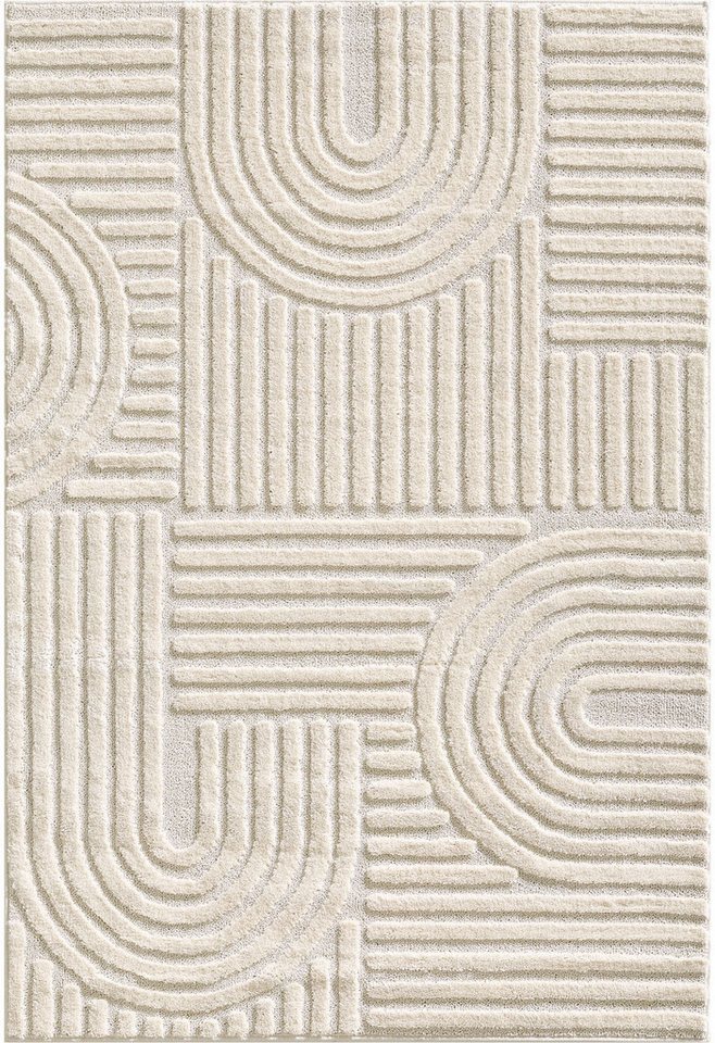Ayyildiz Teppiche Teppich ART 1121, auch als Läufer und in Rund erhältlich, rechteckig, Höhe: 20 mm, Boho Design, 3D Optik, Struktur Hoch Tief, skandinavisch, W – Bild 2 von 5