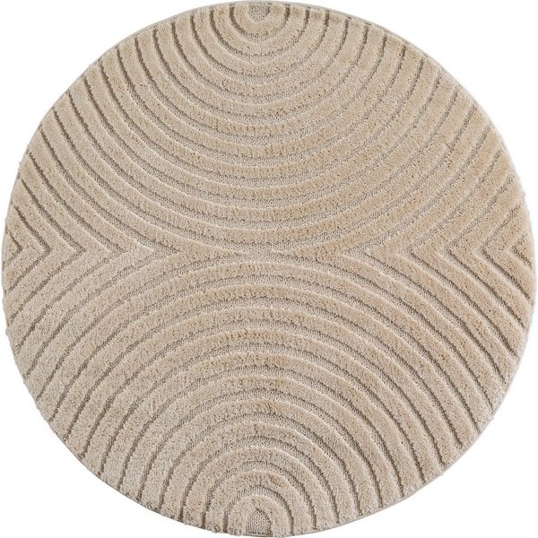 Ayyildiz Teppiche Teppich ART 1122, auch als Läufer und in Rund erhältlich, rund, Höhe: 8 mm, Boho Design, 3D Optik, Struktur Hoch Tief, skandinavisch, Wohnzimm