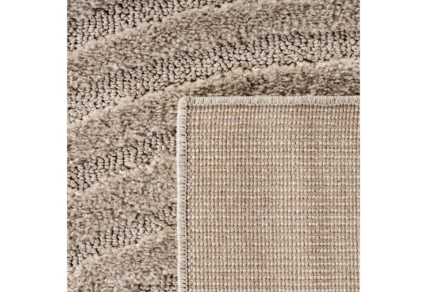Ayyildiz Teppiche Teppich ART 1122, auch als Läufer und in Rund erhältlich, rund, Höhe: 8 mm, Boho Design, 3D Optik, Struktur Hoch Tief, skandinavisch, Wohnzimm – Bild 3 von 5