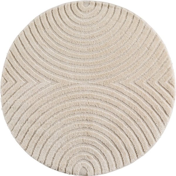 Ayyildiz Teppiche Teppich ART 1122, auch als Läufer und in Rund erhältlich, rund, Höhe: 8 mm, Boho Design, 3D Optik, Struktur Hoch Tief, skandinavisch, Wohnzimm