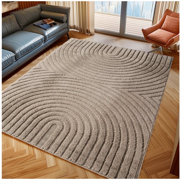 Ayyildiz Teppiche Teppich ART 1122, auch als Läufer und in Rund erhältlich, rechteckig, Höhe: 8 mm, Boho Design, 3D Optik, Struktur Hoch Tief, skandinavisch, Wo