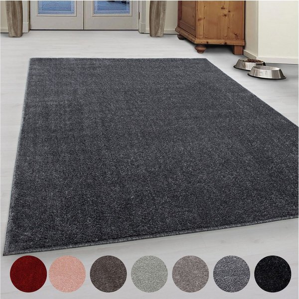 Ayyildiz Teppiche Teppich ATA, auch als Läufer und in rund, rechteckig, Höhe: 10 mm, Kurzflor, uni, große Farbauswahl, robust, Fußbodenheizungsgeeignet