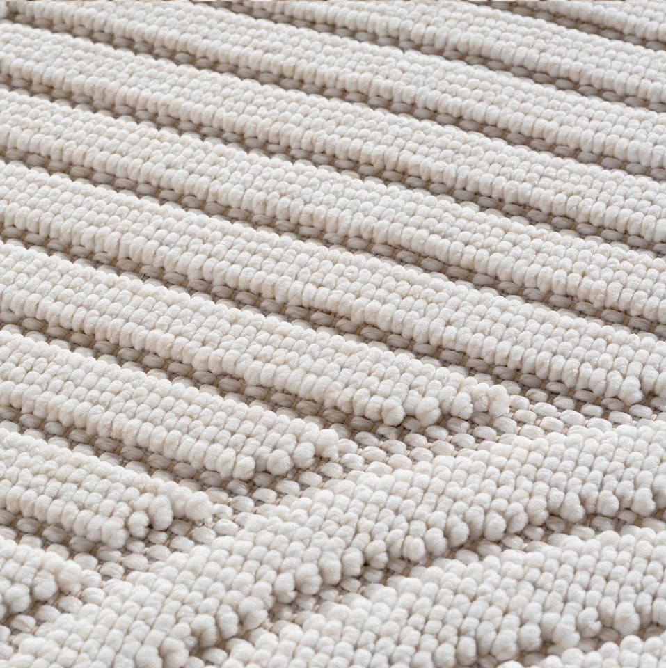 Ayyildiz Teppiche Teppich HELIX 2201, auch als Läufer und Rund erhältlich, rechteckig, Höhe: 7 mm, 3D-Effekt durch Cut-Loop-Webtechnik, Woll-Optik, Bouclé, Wohn – Bild 3 von 5