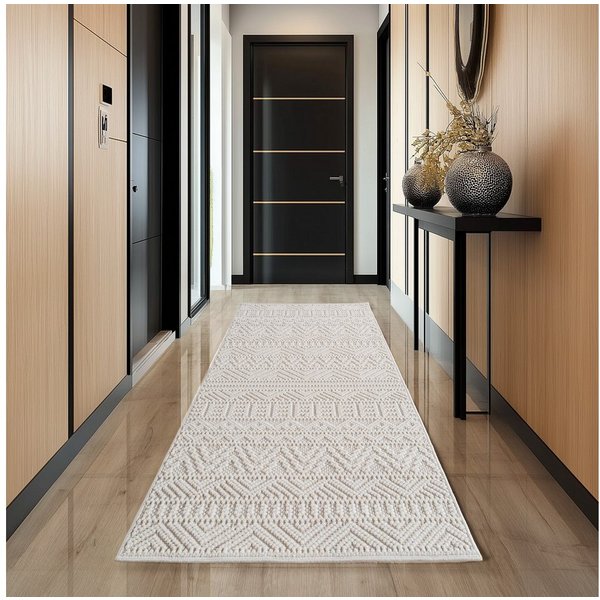 Ayyildiz Teppiche Teppich HELIX 2202, auch als Läufer und Rund erhältlich, rechteckig, Höhe: 7 mm, 3D-Effekt durch Cut-Loop-Webtechnik, Woll-Optik, Bouclé, Wohn