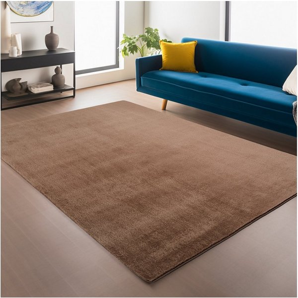 Ayyildiz Teppiche Teppich JOY 1400, auch als Läufer und in Rund erhältlich, rechteckig, Höhe: 11 mm, besonders weich, uni Kurzflor, Wohnzimmer, Kinderzimmer