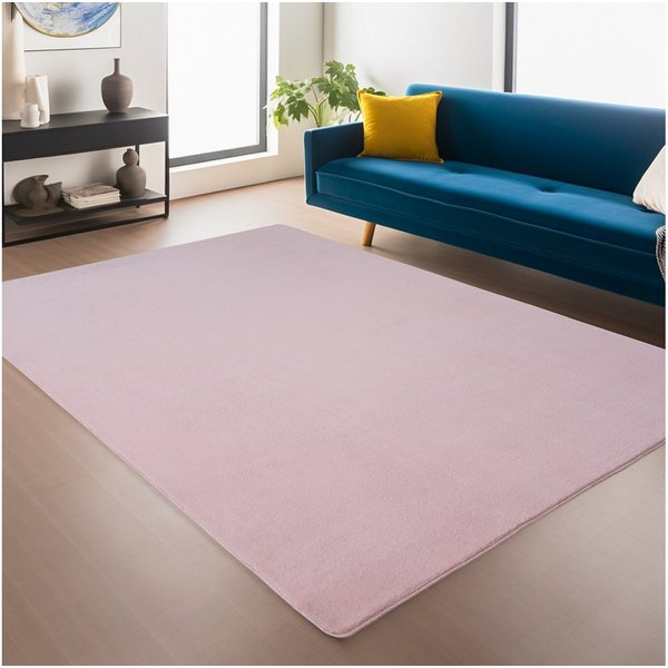 Ayyildiz Teppiche Teppich JOY 1400, auch als Läufer und in Rund erhältlich, rechteckig, Höhe: 11 mm, besonders weich, uni Kurzflor, Wohnzimmer, Kinderzimmer