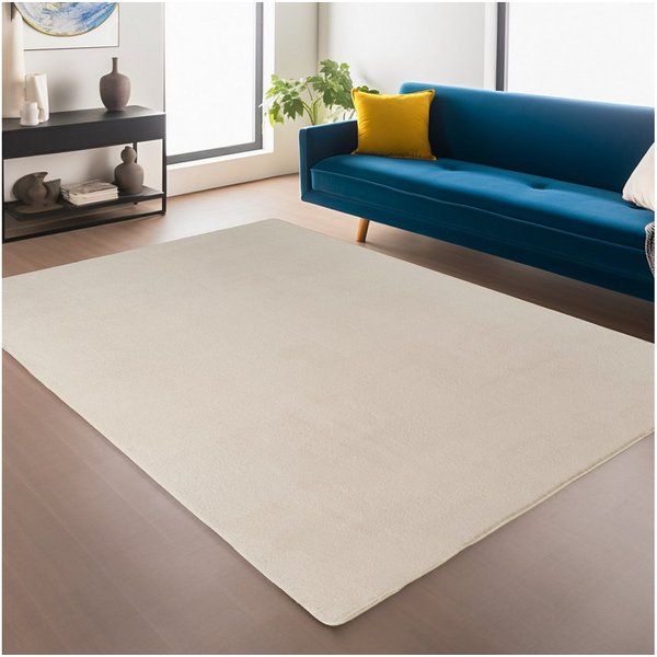 Ayyildiz Teppiche Teppich JOY 1400, auch als Läufer und in Rund erhältlich, rechteckig, Höhe: 11 mm, besonders weich, uni Kurzflor, Wohnzimmer, Kinderzimmer