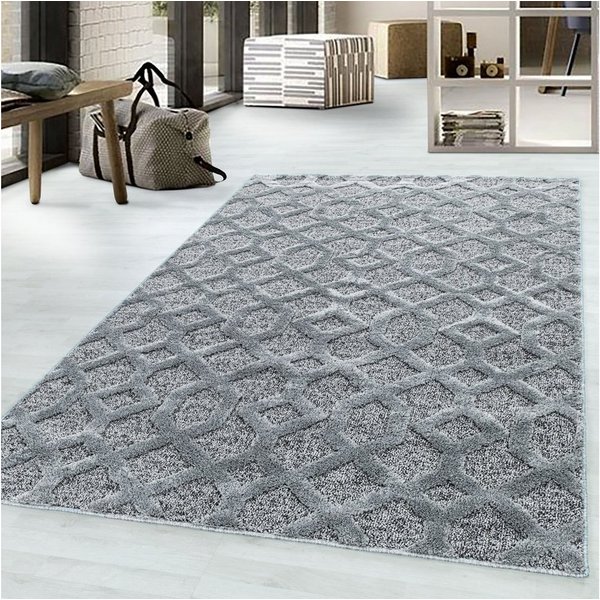 Ayyildiz Teppiche Teppich PISA 4702, auch als Läufer und Rund, rechteckig, Höhe: 20 mm, Hoch Tief Struktur, Pflegeleicht, Wohnzimmer, Schlafzimmer