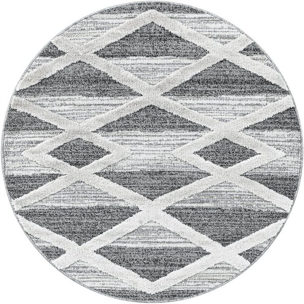 Ayyildiz Teppiche Teppich PISA 4709, rund, Höhe: 20 mm, auch rechteckig, Hoch Tief Struktur, Wohnzimmer, Schlafzimmer