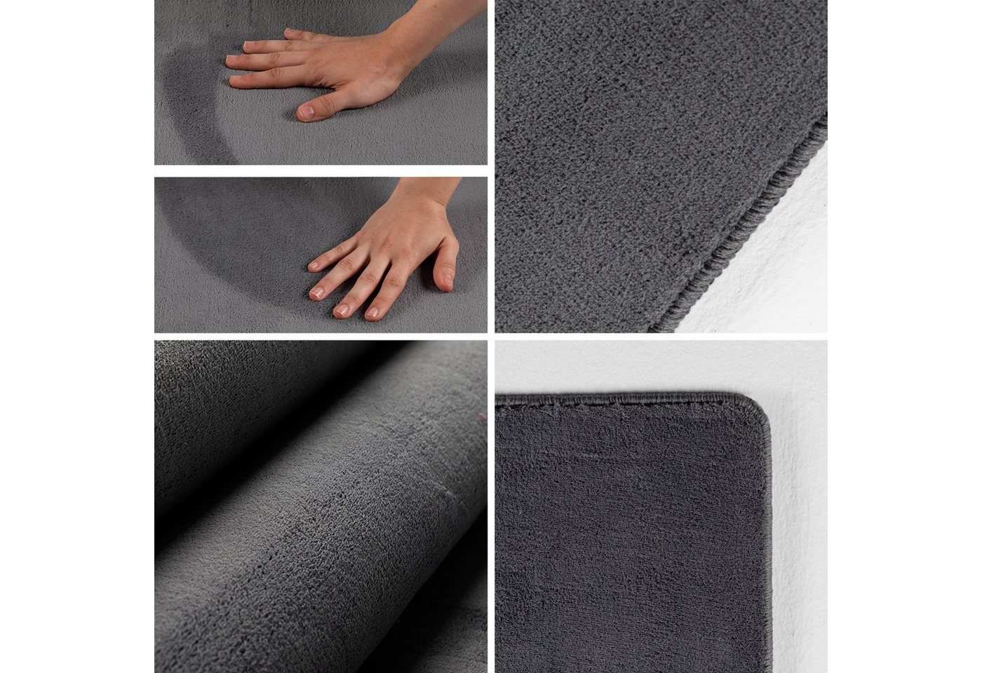 Ayyildiz Teppiche Teppich SKY 5400, auch als Läufer und in Rund erhältlich, rechteckig, Höhe: 7 mm, besonders weich, Softflor, waschbar, uni, Wohnzimmer – Bild 2 von 5