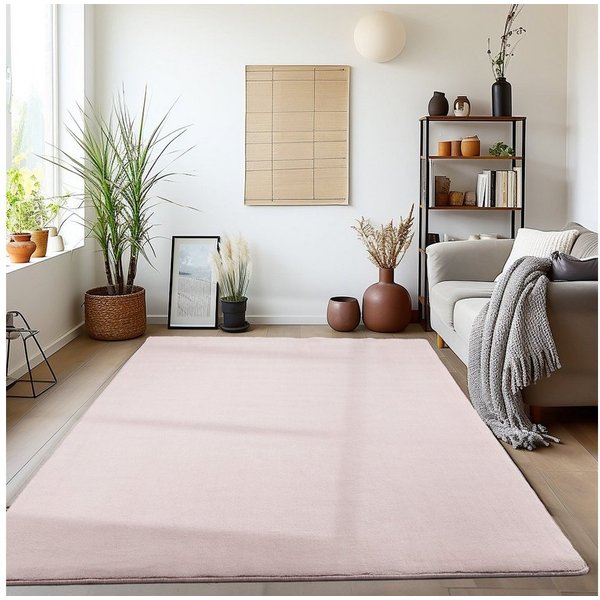 Ayyildiz Teppiche Teppich SKY 5400, auch als Läufer und in Rund erhältlich, rechteckig, Höhe: 7 mm, besonders weich, Softflor, waschbar, uni, Wohnzimmer