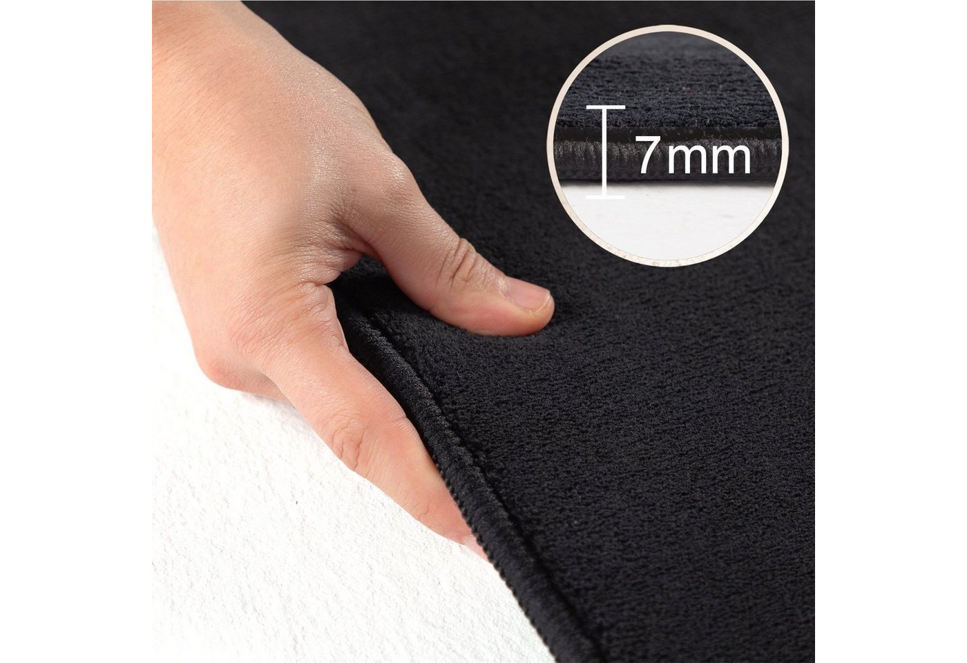 Ayyildiz Teppiche Teppich SKY 5400, auch als Läufer und in Rund erhältlich, rund, Höhe: 7 mm, besonders weich, Softflor, waschbar, uni, Wohnzimmer – Bild 4 von 5