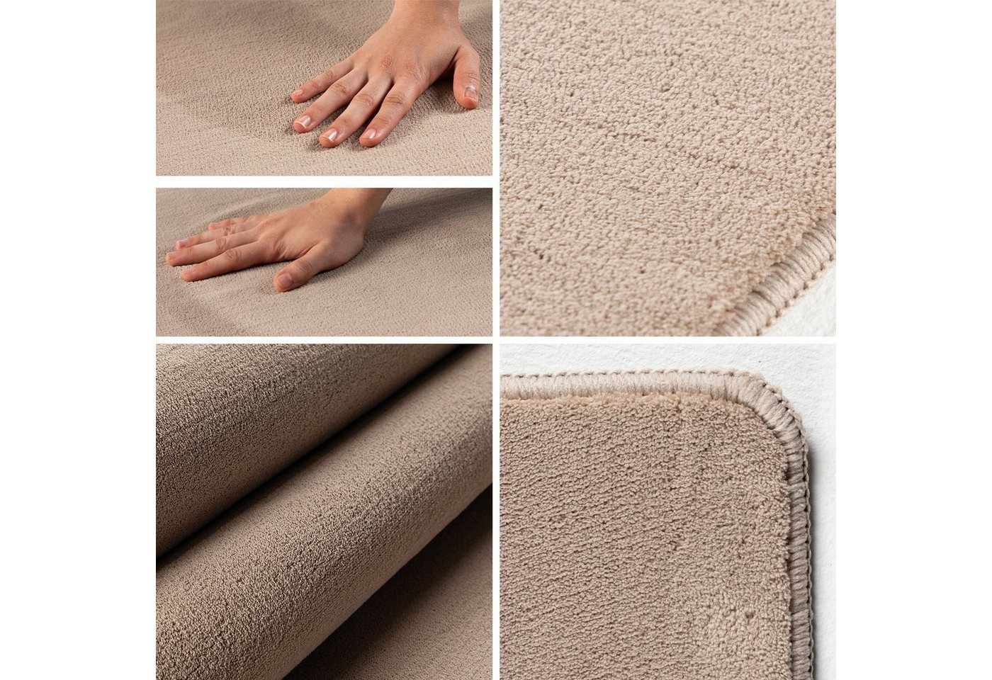 Ayyildiz Teppiche Teppich SKY 5400, auch als Läufer und in Rund erhältlich, rechteckig, Höhe: 7 mm, besonders weich, Softflor, waschbar, uni, Wohnzimmer – Bild 2 von 5