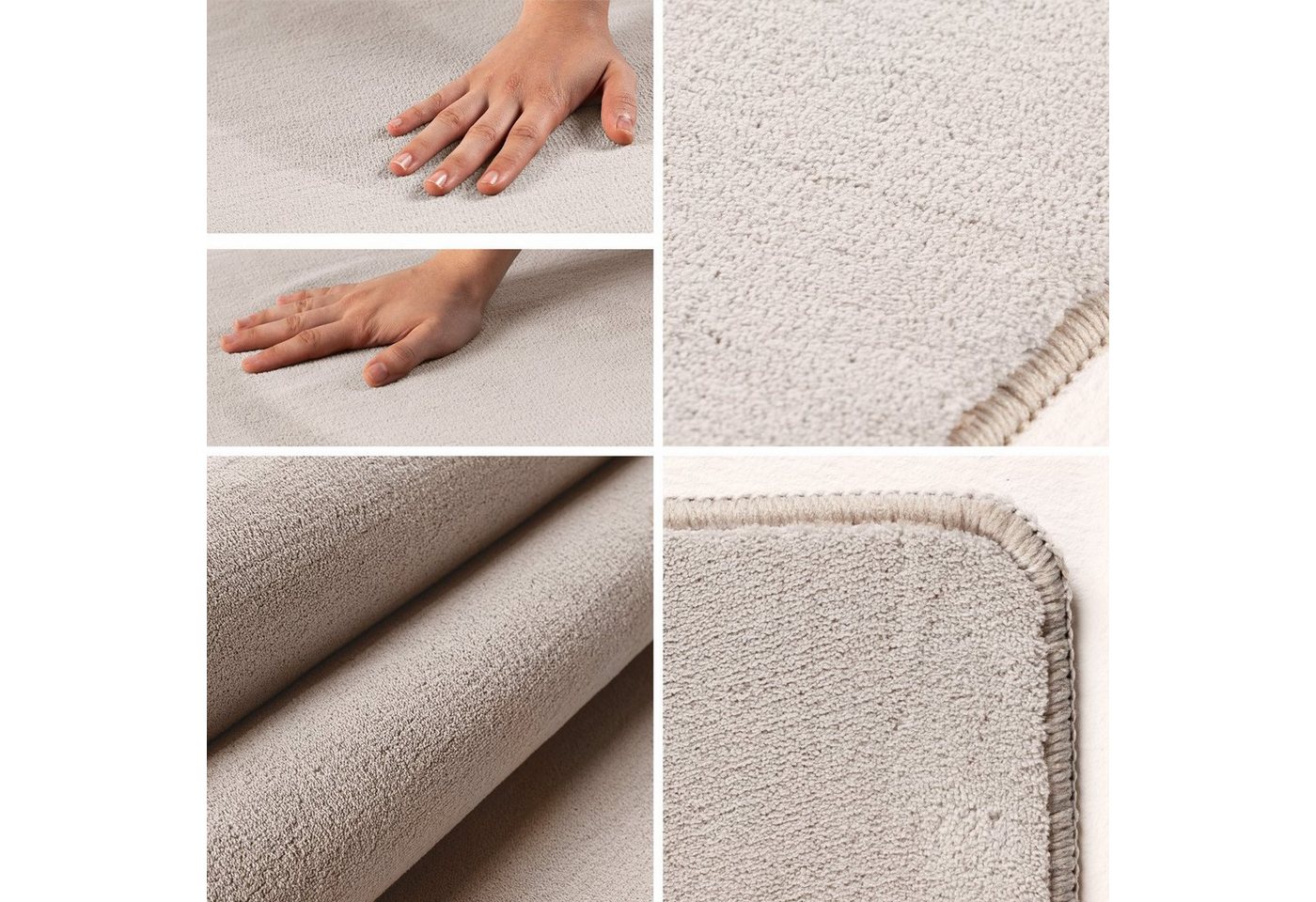 Ayyildiz Teppiche Teppich SKY 5400, auch als Läufer und in Rund erhältlich, rechteckig, Höhe: 7 mm, besonders weich, Softflor, waschbar, uni, Wohnzimmer – Bild 2 von 5