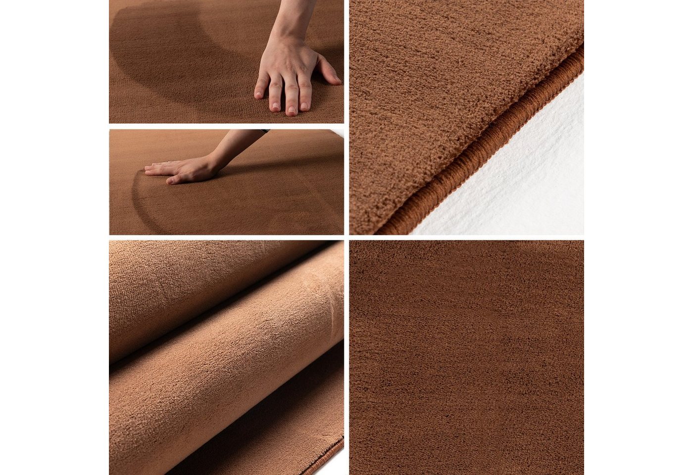 Ayyildiz Teppiche Teppich SKY 5400, auch als Läufer und in Rund erhältlich, rund, Höhe: 7 mm, besonders weich, Softflor, waschbar, uni, Wohnzimmer – Bild 2 von 5