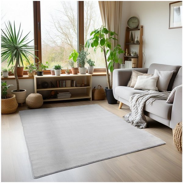 Ayyildiz Teppiche Teppich SKY 5400, auch als Läufer und in Rund erhältlich, rechteckig, Höhe: 7 mm, besonders weich, Softflor, waschbar, uni, Wohnzimmer