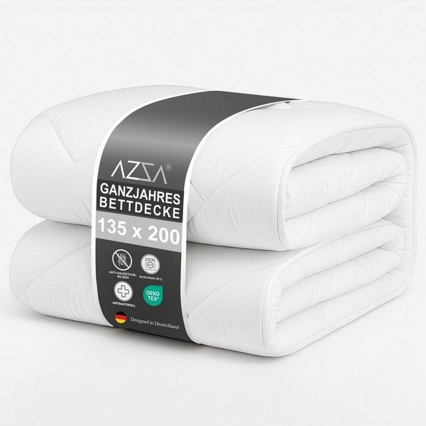 AZZA Microfaserbettdecke Einfarbig Bettdecke, Antibakteriell, Atmungsaktiv, Hautfreundlich, Hypoallergen