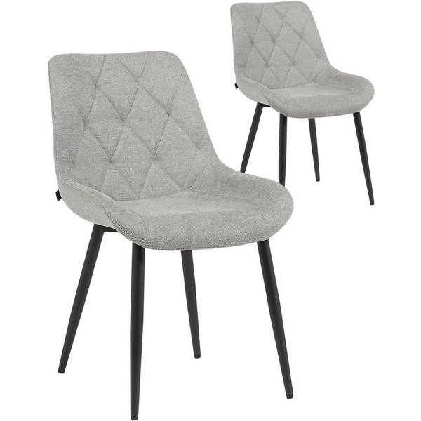 B&D home 4-Fußstuhl TANIA, Esszimmer Stühle, Polsterstühle, Küchenstühle (Set, 2 St), gepolstert, Stuhlbeine aus Metall oder Massivholz wählbar