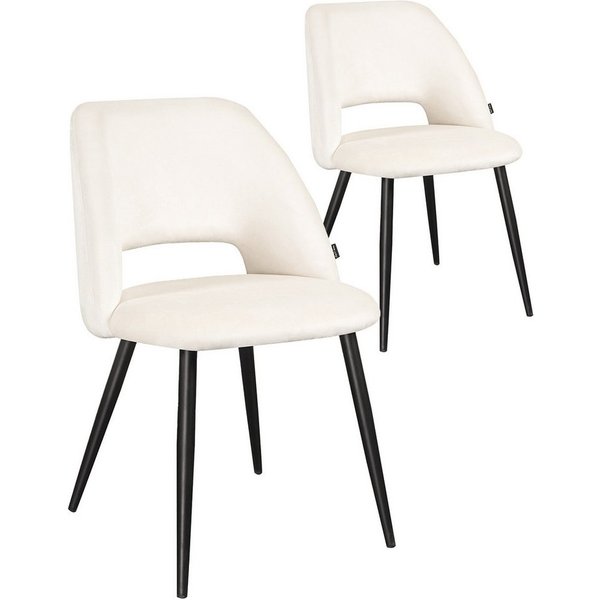 B&D home 4-Fußstuhl VICKY, Esszimmer Stühle, Polsterstühle, Küchenstühle, Wohnzimmerstühle (Set, 2 St), gepolstert, Stuhlbeine aus Metall oder Massivholz wählba