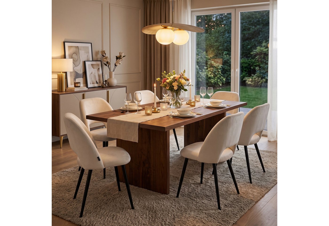 B&D home 4-Fußstuhl VICKY, Esszimmer Stühle, Polsterstühle, Küchenstühle, Wohnzimmerstühle (Set, 2 St), gepolstert, Stuhlbeine aus Metall oder Massivholz wählba – Bild 5 von 5