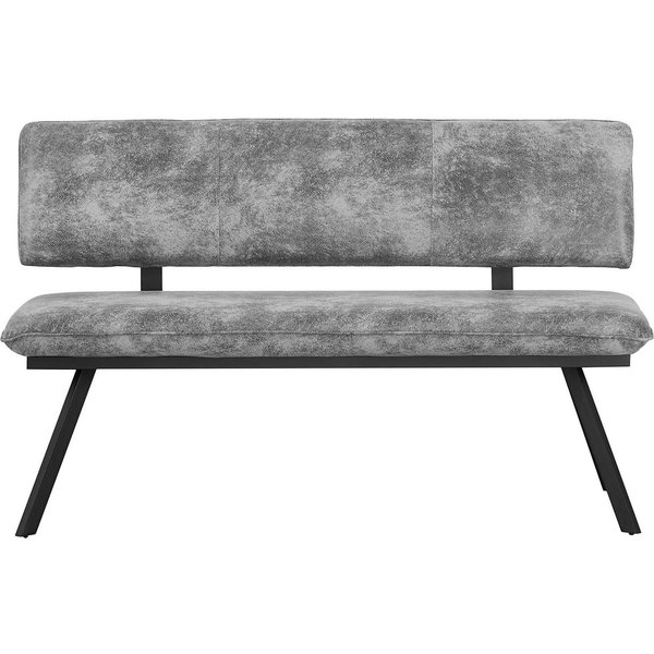 B&D home Essbank JUNA, Sitzbank Esszimmer Polsterbank, Schuhbank (1-St), gepolstert, stabiles Metallgestell, mit Rückenlehne, in 140 oder 160cm