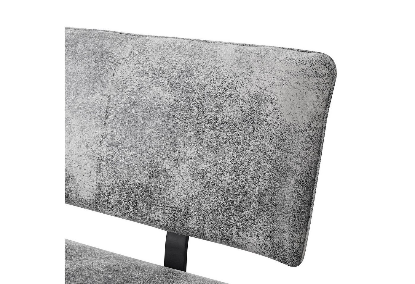 B&D home Essbank JUNA, Sitzbank Esszimmer Polsterbank, Schuhbank (1-St), gepolstert, stabiles Metallgestell, mit Rückenlehne, in 140 oder 160cm – Bild 4 von 5