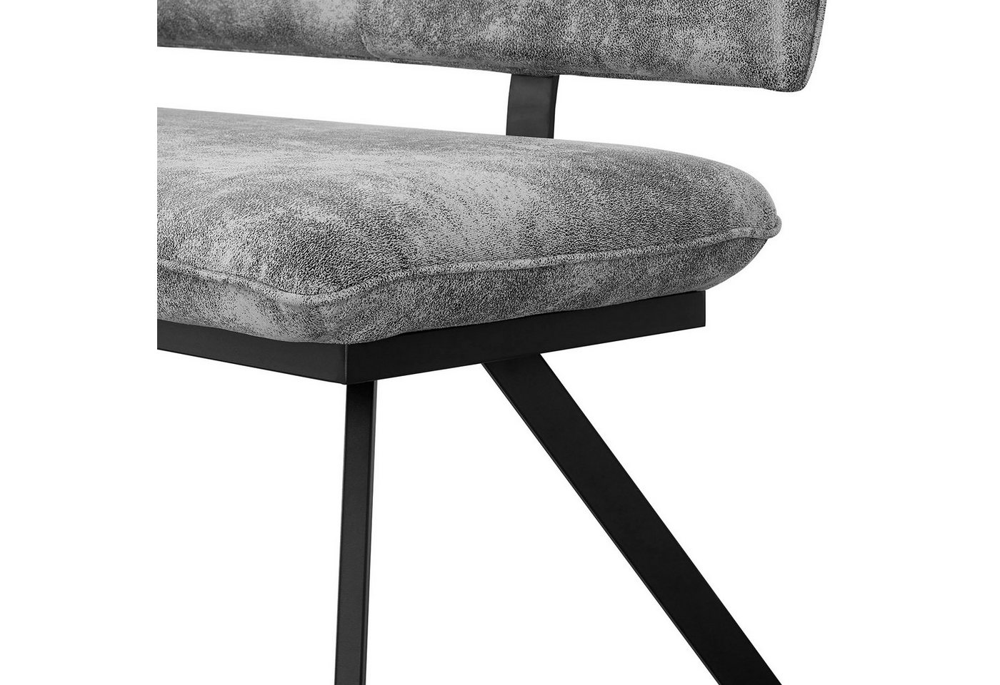 B&D home Essbank JUNA, Sitzbank Esszimmer Polsterbank, Schuhbank (1-St), gepolstert, stabiles Metallgestell, mit Rückenlehne, in 140 oder 160cm – Bild 5 von 5
