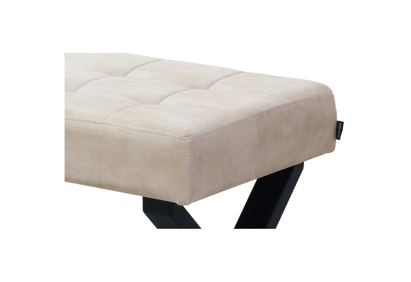 B&D home Essbank KAREN, Sitzbank Esszimmer Polsterbank, Schuhbank, Eckbank kombinierbar (1-St), mit/ohne Rückenlehne, in 100/120/140/160 cm, zu Eckbänken kombin – Bild 5 von 5