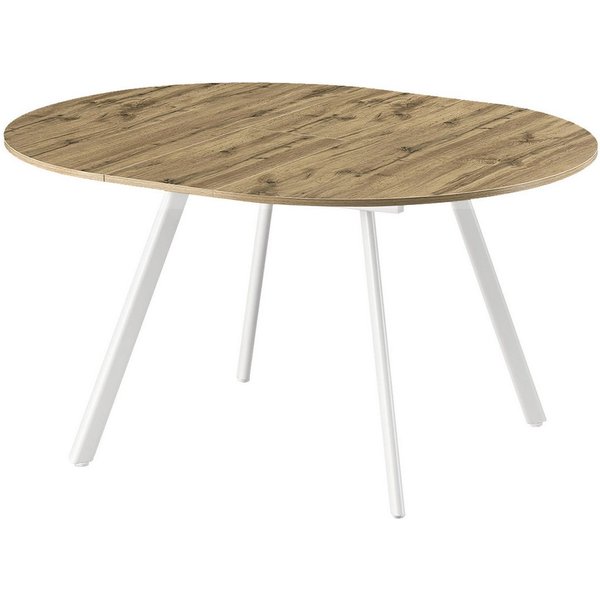 B&D home Esstisch TILL, ausziehbar 120-160 cm mit Butterfly-Einlage, Gestell in Schwarz/Weiß