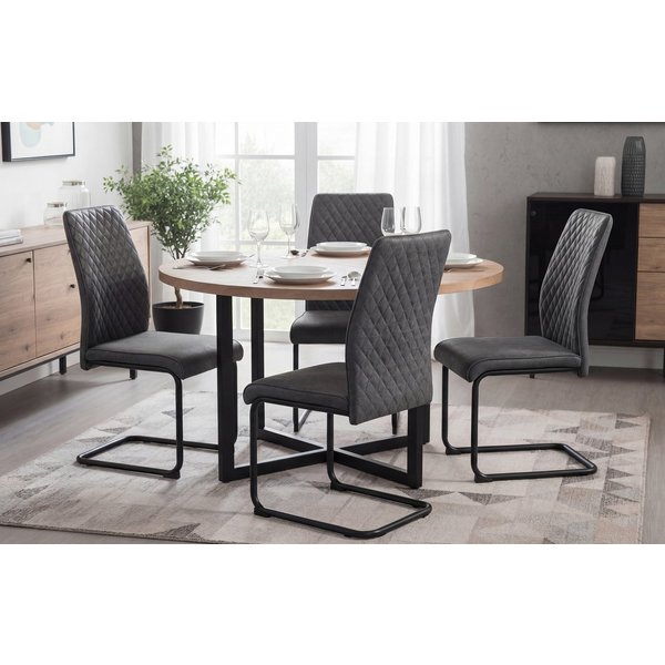 B&D home Freischwinger THEO (Set, 4 St), Schwingstuhl Set, hoher Sitzkomfort, 140kg belastbar